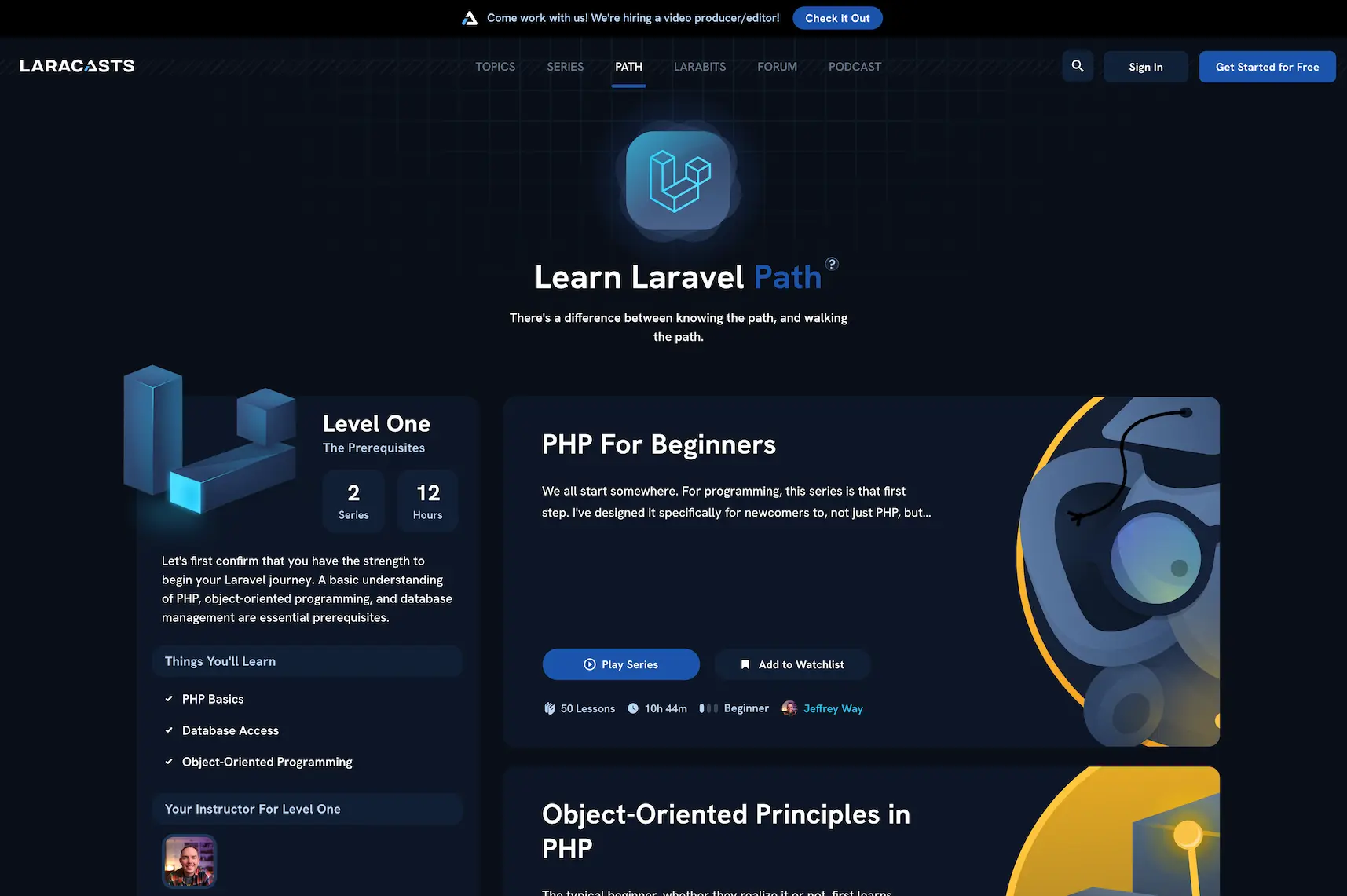 Laracast — Learn Laravel Path